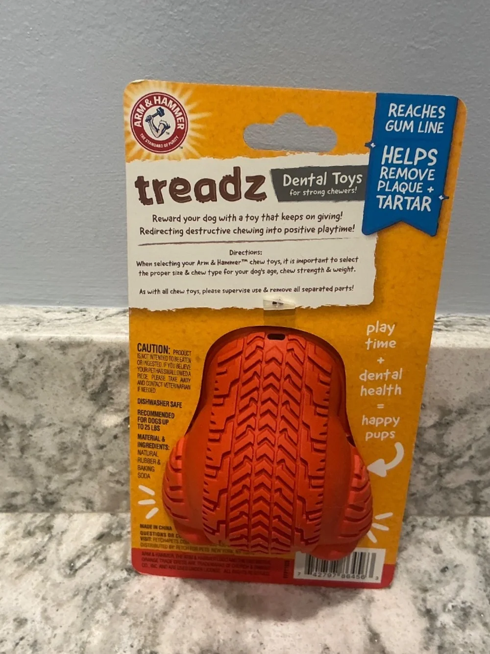 New in Package Nylabone Cheese bone Arm & Hammer Treadz Rock n Roller dog toys